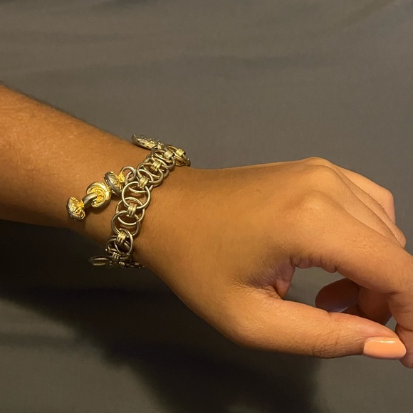 CHANEL Vintage 1980s Mademoiselle Chain Bracelet Charm Gold Tone - Picture 7 of 7